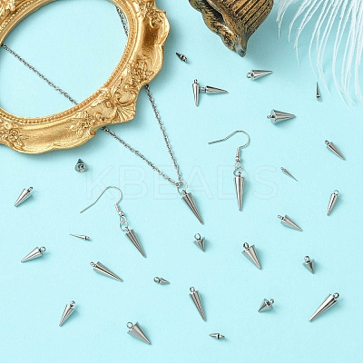 80Pcs 8 Styles Stainless Steel Pendants STAS-CJ0002-85-1