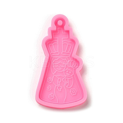 Mother's Day Mother Hug Baby Silicone Pendant Molds LS-AJEW-M221-03B-1