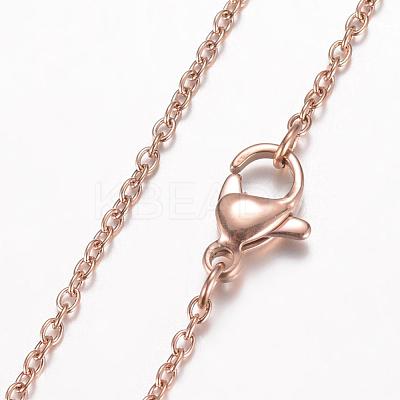 304 Stainless Steel Pendant Necklaces NJEW-D277-27-1