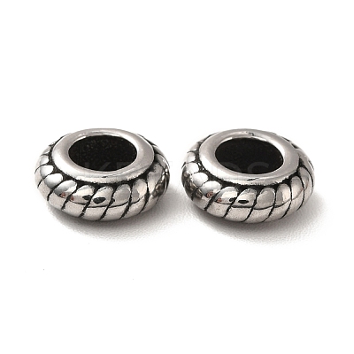 316 Surgical Stainless Steel European Beads STAS-A060-10AS-1