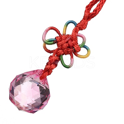 Glass Round Ball Hanging Ornaments HJEW-Z006-01C-1