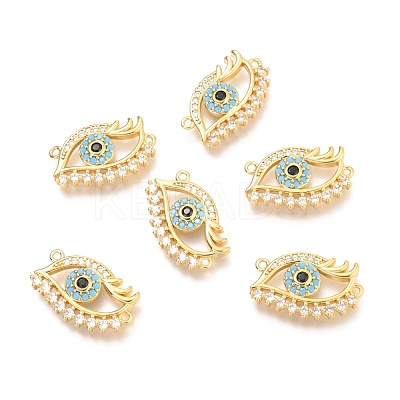 Brass Micro Pave Colorful Cubic Zirconia Pendants ZIRC-O036-51G-1