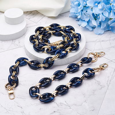 2Pcs 2 Style Resin Bag Handles DIY-GN0001-02B-1