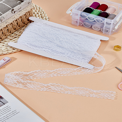 20 Yards Lace Trim Nylon Ribbon for Jewelry Making OCOR-LP0004-04-1