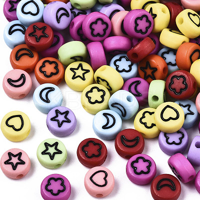 Opaque Acrylic Beads MACR-N008-33-1