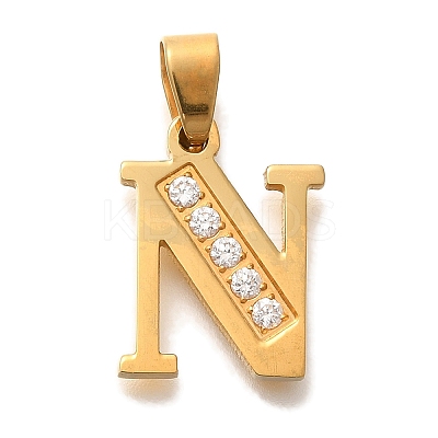 Ion Plating(IP) 304 Stainless Steel Rhinestone Pendants STAS-U035-01G-N-1