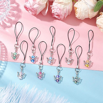 Moonstone Angel Moblie Straps HJEW-JM03147-1