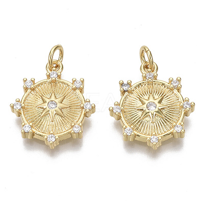 Brass Micro Pave Cubic Zirconia Pendants ZIRC-S067-001-NF-1