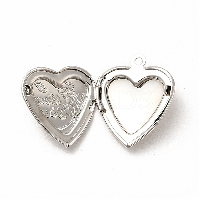 Brass Locket Pendants ZIRC-M120-01P-1