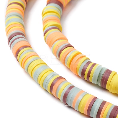 Handmade Polymer Clay Beads Strands CLAY-R089-8mm-T036-1