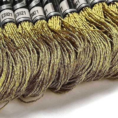 10 Skeins 12-Ply Metallic Polyester Embroidery Floss OCOR-Q057-A12-1