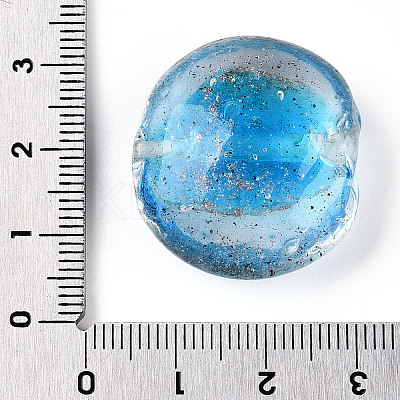 Luminous Handmade Gold Sand Lampwork Beads FOIL-T006-02C-1