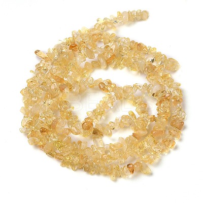 Heated Natural Citrine Chip Beads Strands G-D093-A03-1