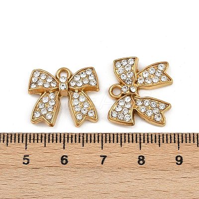 304 Stainless Steel Rhinestone Pendants STAS-Z154-02G-1