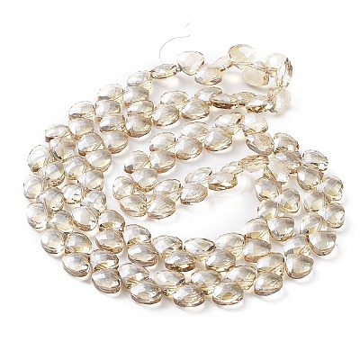 Electroplate Triangle Glass Beads Strands EGLA-A036-11A-PL02-1