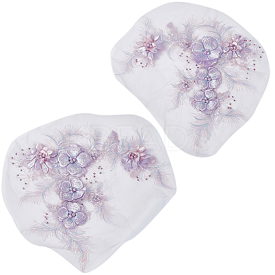3D Polyester Computerized Embroidery Cloth Sew on Appliques DIY-WH0320-54B-1