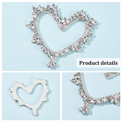 2Pcs Hollow Heart Handicraft Beading Felt Appliques PATC-FG0001-53-1