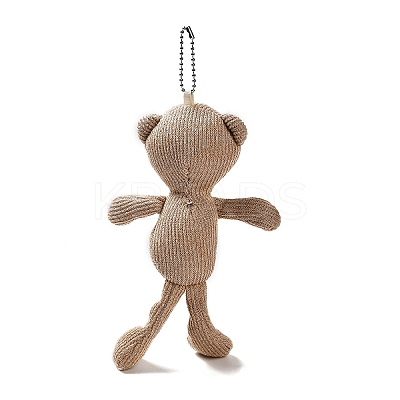 Cartoon PP Cotton Plush Simulation Soft Stuffed Animal Toy Bear Pendants Decorations LS-HJEW-K043-03-1