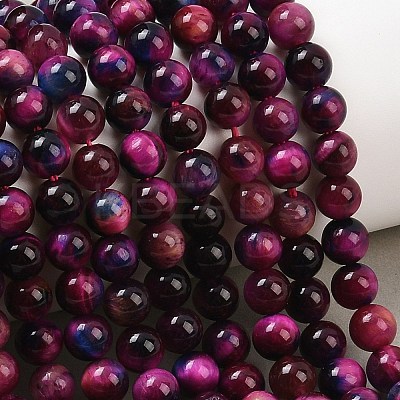 Natural Tiger Eye Beads Strands G-F561-6mm-B09-1