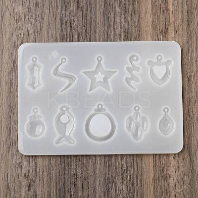 Geometrical Shape DIY Pendant Silicone Molds DIY-E070-01B-1