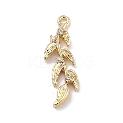 Brass Pave Clear Cubic Zirconia Pendants LS-KK-Z061-15G-02-1