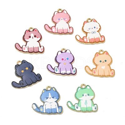 Alloy Enamel Pendants FIND-C037-20G-1
