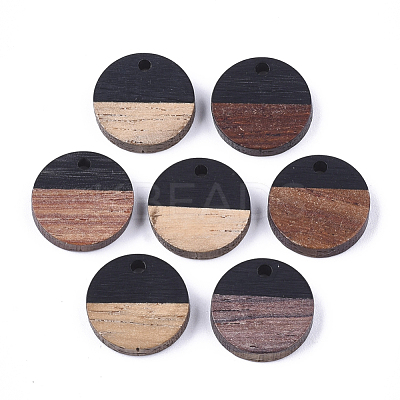 Resin & Walnut Wood Pendants RESI-S358-02E-08-1