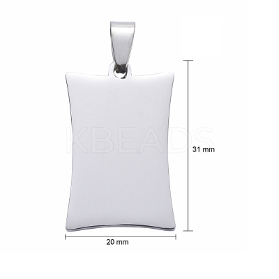 Tarnish Resistant 304 Stainless Steel Pendants STAS-I140-25S-1