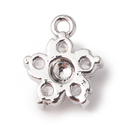 Eco-Friendly Rack Plating Brass Micro Pave Cubic Zirconia Charms KK-F835-14P-1