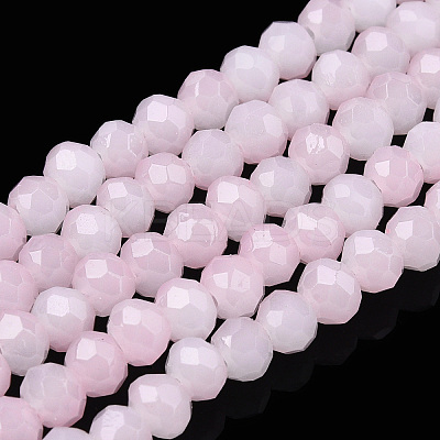 Two-Tone Imitation Jade Glass Beads Strands LS-GLAA-T033-01A-03-1