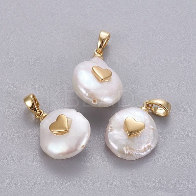 Natural Cultured Freshwater Pearl Pendants X-KK-L187-15G-1
