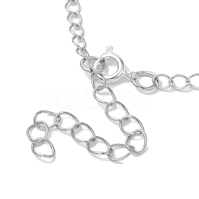 201 Stainless Steel and Alloy Round with Word Forest In My Heart Pendant Necklace NJEW-JN04697-01-1