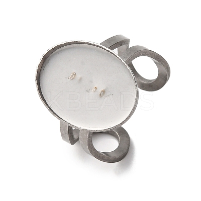304 Stainless Steel Open Cuff Findings STAS-R123-02I-P-1