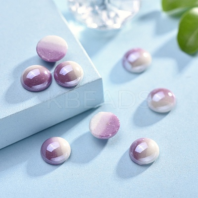 Opaque Glass Cabochons GGLA-S038-12C-8mm-1