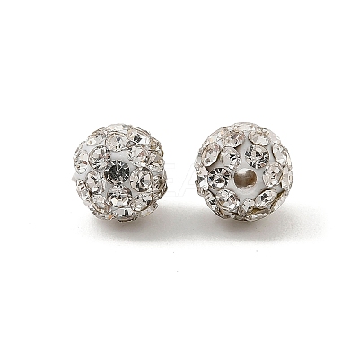 Grade A Rhinestone Pave Disco Ball Beads RB-Q100-12-1