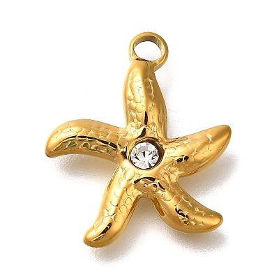 Ion Plating(IP) 304 Stainless Steel Rhinestone Pendants STAS-A104-16G-01-1