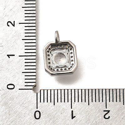 Brass Micro Pave Cubic Zirconia Pendants KK-U055-01P-01-1