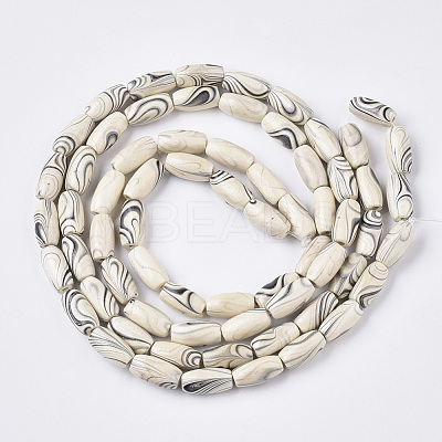 Dyed Natural Wooden Beads Strands X-WOOD-T025-008-LF-1