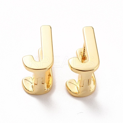 Initial Hoop Earrings for Women EJEW-P194-01G-J-1