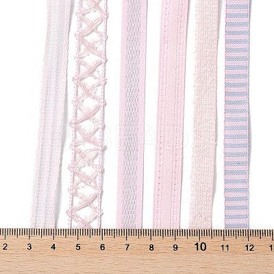 18 Yards 6 Styles Polyester Ribbon SRIB-Q022-D06-1