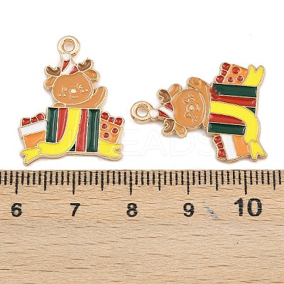 Christmas Theme Alloy Enamel Pendants FIND-I065-02D-KCG-1
