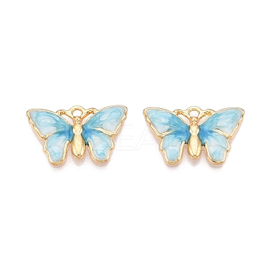 Rack Plating Alloy Enamel Pendants LS-ENAM-N056-363KCG-04-1