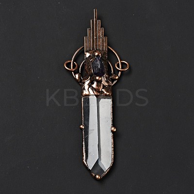 Natural Amethyst Nuggets Big Pendants G-D468-40R-1