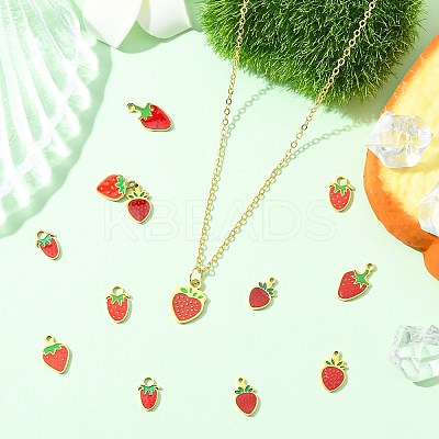 14Pcs 7 Styles 304 Stainless Steel Enamel Pendants STAS-CJ0002-95-1