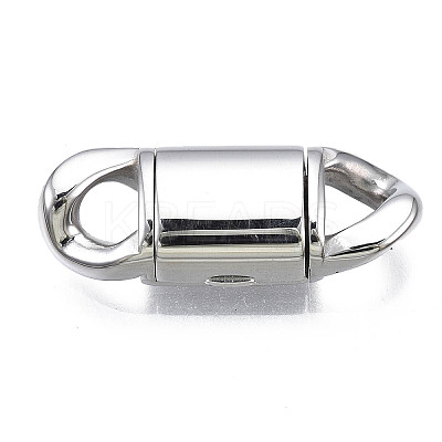 Non-Tarnish 304 Stainless Steel Fold Over Clasps LS-STAS-S080-01A-P-1