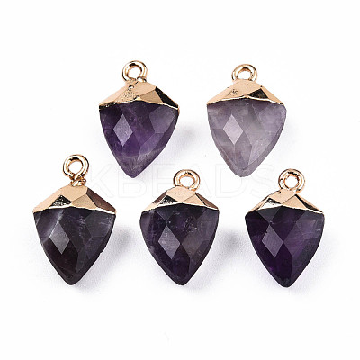 Natural Amethyst Pendants G-N326-134-02-1