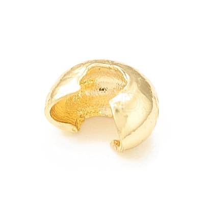 Brass Crimp Beads Cover X-KK-P228-58G-1