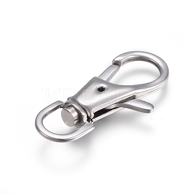 Tarnish Resistant 304 Stainless Steel Swivel Lobster Claw Clasps LS-STAS-I117-01P-1