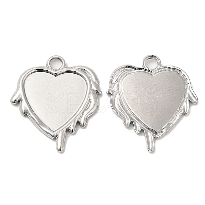 Non-Tarnish 304 Stainless Steel Pendant Cabochon Settings STAS-Z041-25P-1