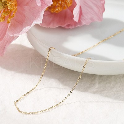 1MM 304 Stainless Steel Cable Chain Necklaces LS-NJEW-T016-15G-1